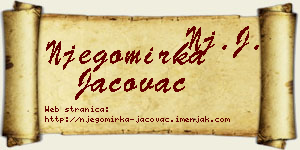 Njegomirka Jačovac vizit kartica